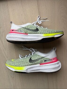 Nike Invincible Run 3 Lightweight Green/White Running Shoes